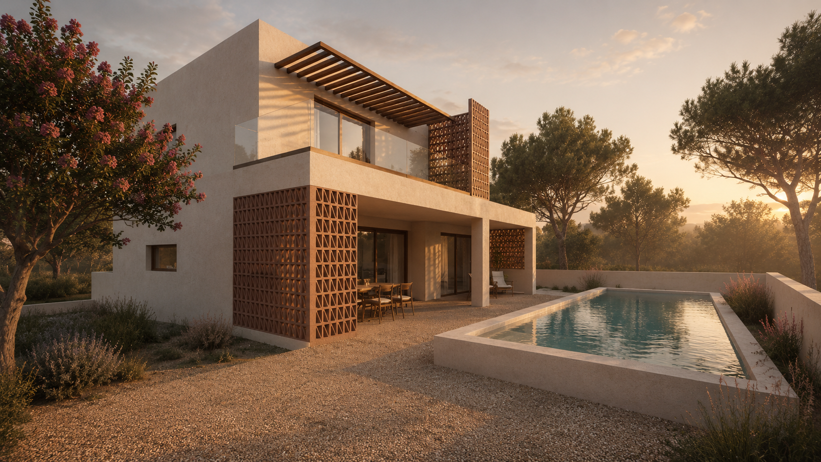 Habitação e piscina — Gale