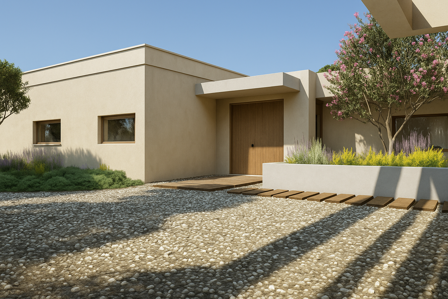 Construção de habitação e piscina