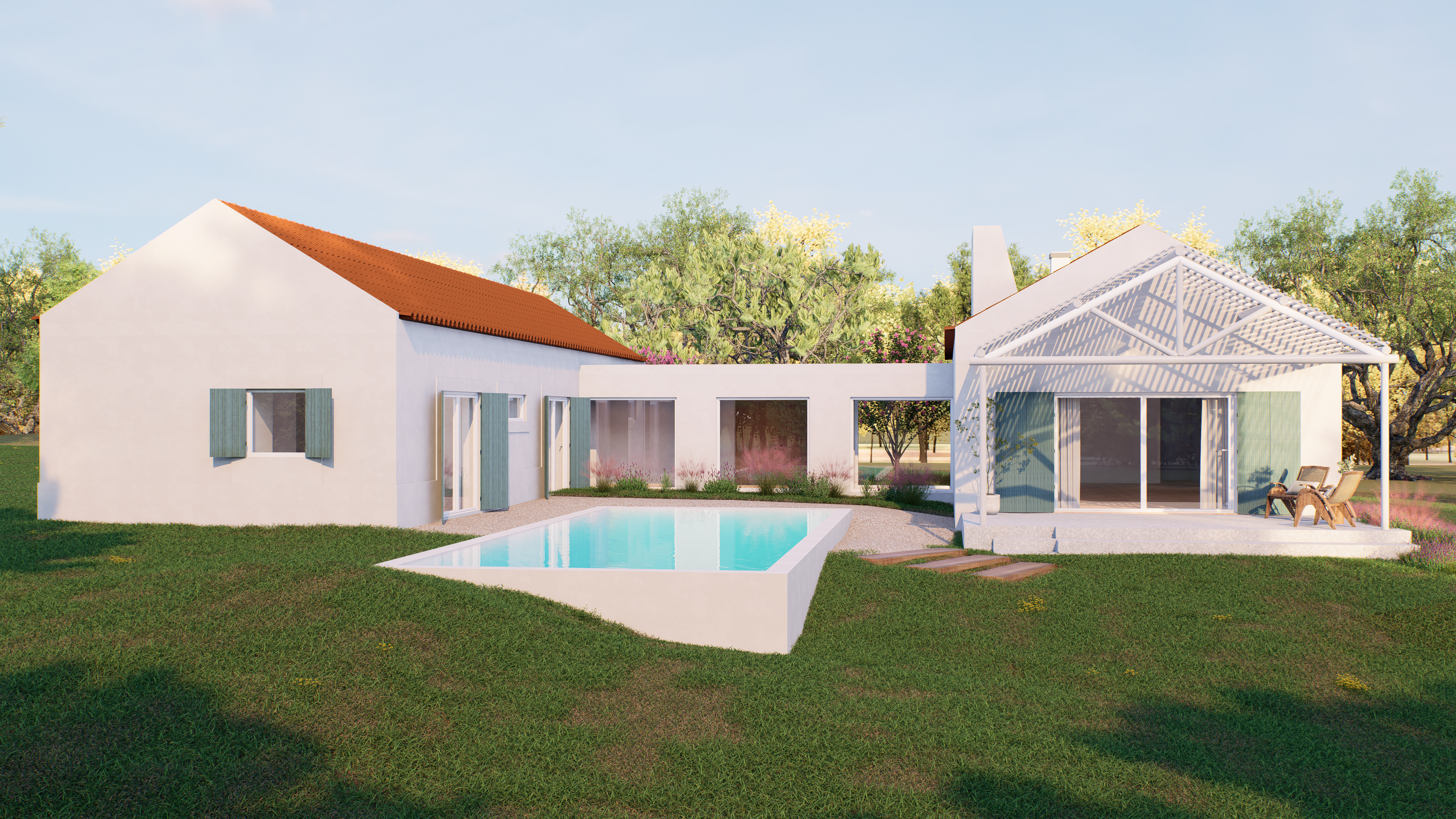 Habitação e piscina - Zambujeira do Mar